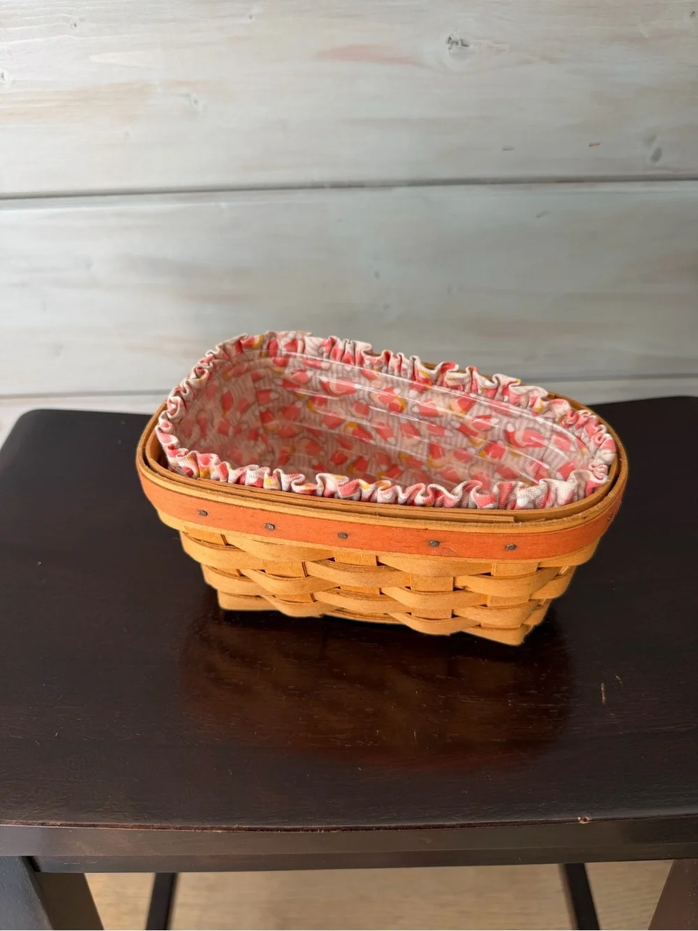 Longaberger Candy Corn Basket Halloween basket liner protector